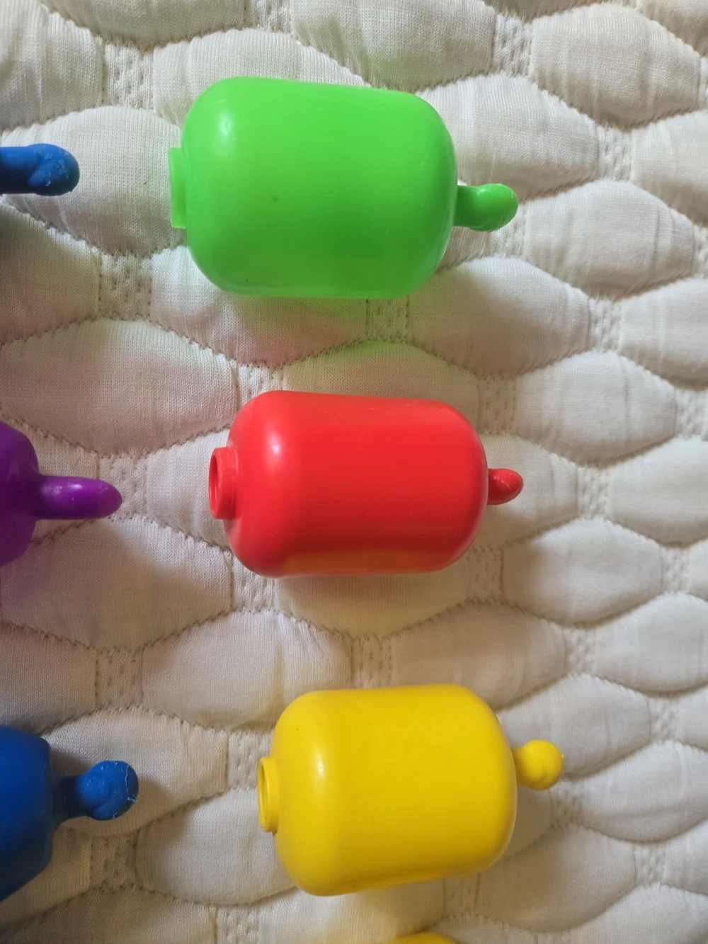 Fisher Price And Other Assorted Brands Vintage Linking Blocks Assorted Colors